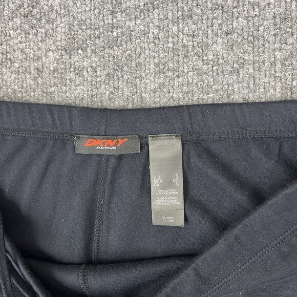 DKNY Active Black Lounge Pants Women’s Size S Drawstring Wide Leg 100% Cotton - Picture 5 of 7